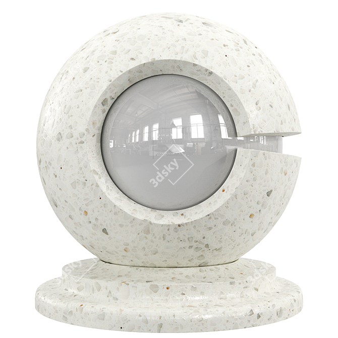 Luxury Terrazzo Marble: PBR Seamless Material 3D model image 3