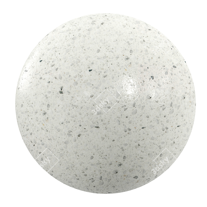 Terrazzo Marble PBR Texture 4K 3D model image 1