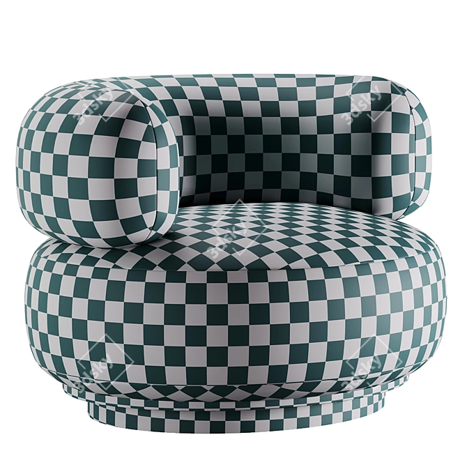 Split Armchair: Stylish and Functional 3D model image 3