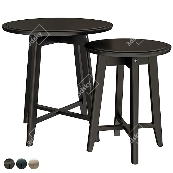 Modern Dark Green Table Set - Kragsta Ikea 3D model image 2