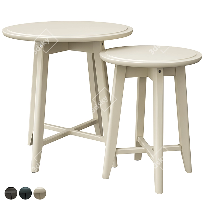 Modern Dark Green Table Set - Kragsta Ikea 3D model image 3