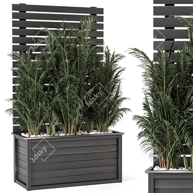 Outdoor Garden Set: Bush and Tree 3D model image 1