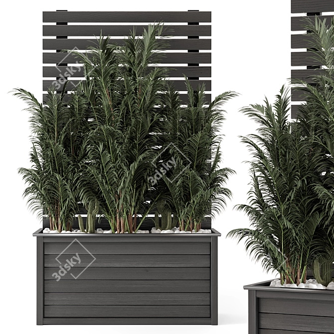 Outdoor Garden Set: Bush and Tree 3D model image 2