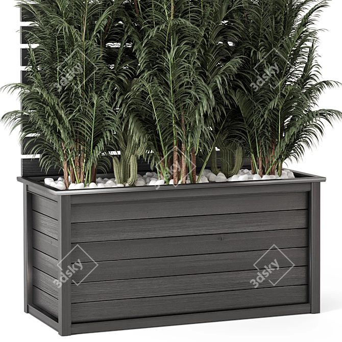 Outdoor Garden Set: Bush and Tree 3D model image 3