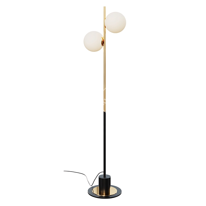 Scandi Globe Floor Lamp 3D model image 1