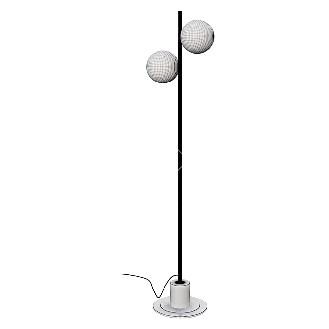 Scandi Globe Floor Lamp 3D model image 2