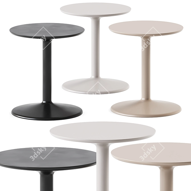  Stylish Spool Side Table 3D model image 1