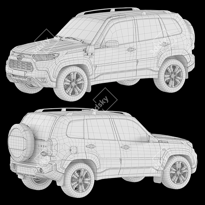 Lada Niva Travel: Off-road Adventure 3D model image 5