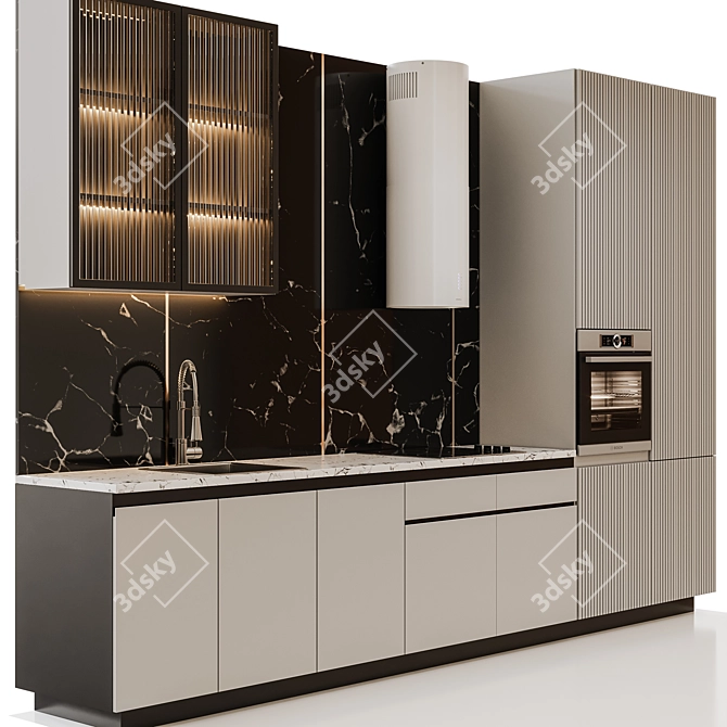 Adjustable Color Kitchen: Modern92Vol1 3D model image 5