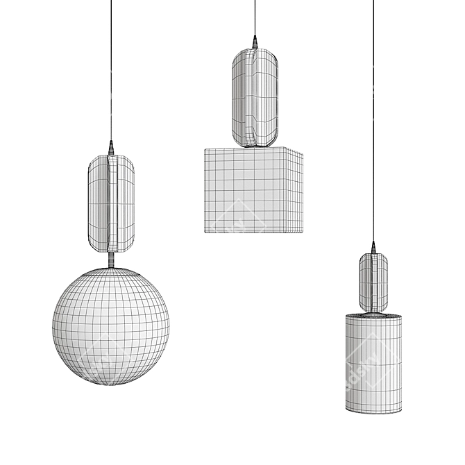 Modern Design Vial Lamp 3D model image 2