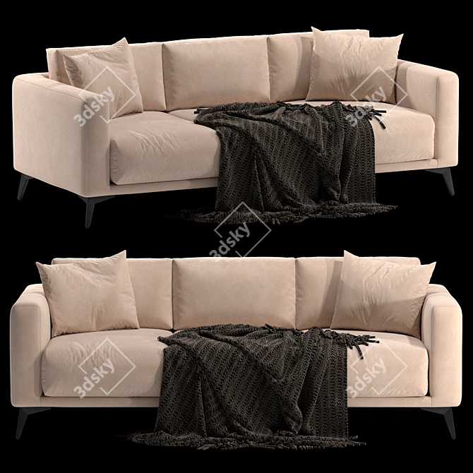 Volga Factory Sofa: Comfort meets Style 3D model image 2