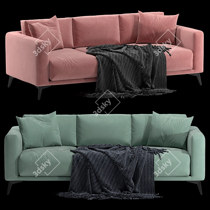 Volga Factory Sofa: Comfort meets Style 3D model image 3