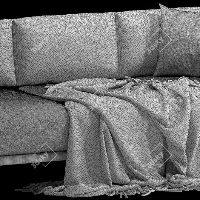 Volga Factory Sofa: Comfort meets Style 3D model image 7