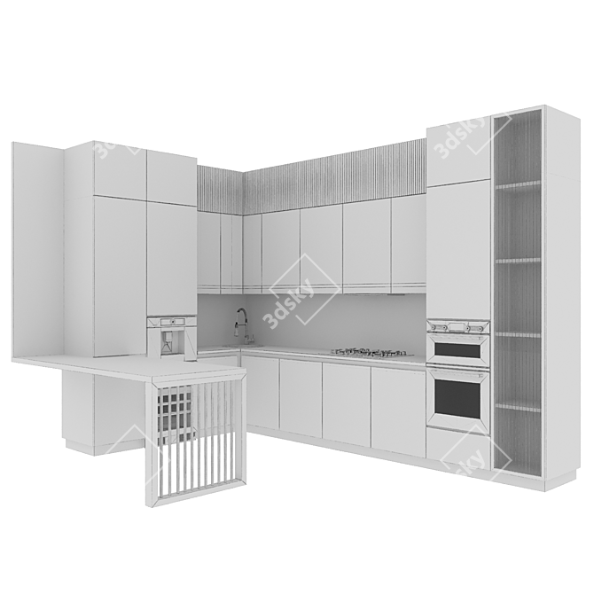 Modern Kitchen Set 91 3D model image 7