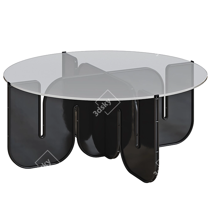 Modern Wave Table: Versatile & Stylish 3D model image 2