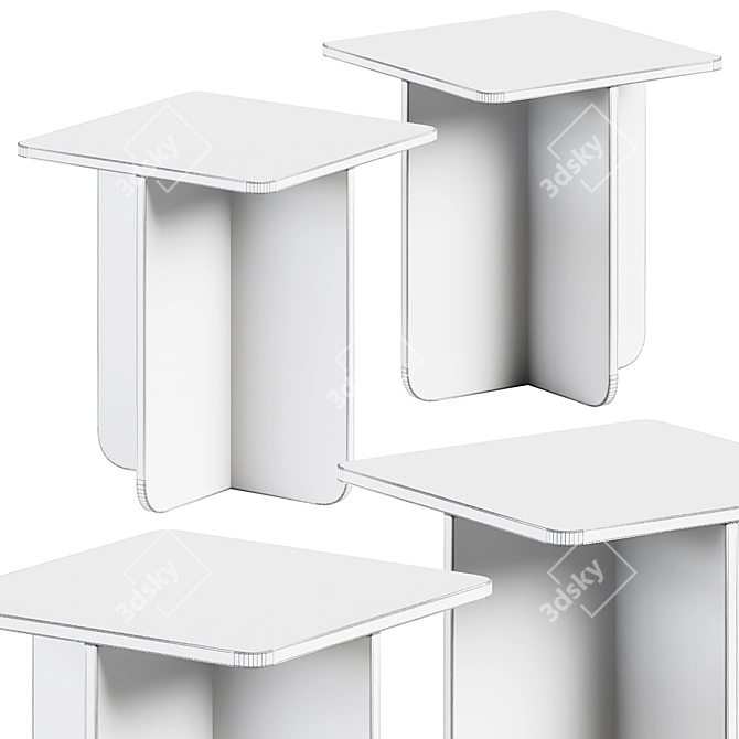 Modern Shona Side Table - Trit House 3D model image 2