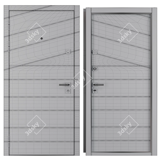 Armada Favorit: Premium Metal Entrance Door 3D model image 4