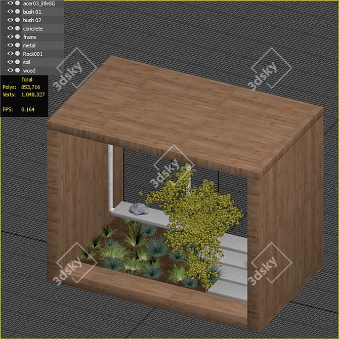 Nature's Haven: Backyard Garden Kit 3D model image 7