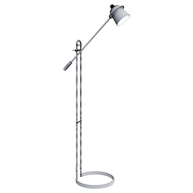 Sleek Loop Base Balance Lamp 3D model image 2