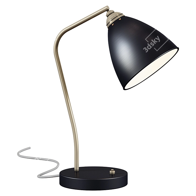 Angled Desk Lamp: Sleek and Adjustable 3D model image 1