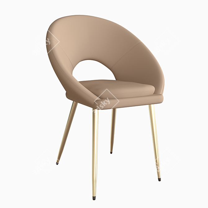 Modern KENZIE Chair: Stylish Comfort in a Compact Design 3D model image 1