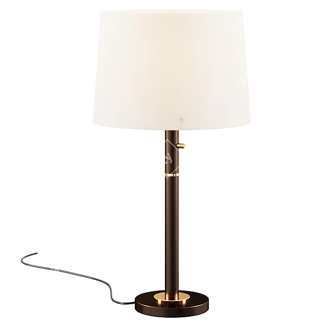 Minimalist Bronze Desk Lamp 3D model image 1