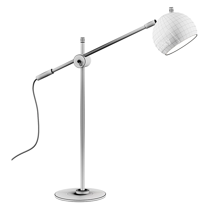 Vintage Cinema Desk Lamp 3D model image 2