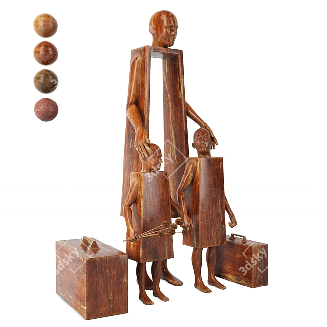 Family Unity: Decorative Sculptures Vol-2 3D model image 1