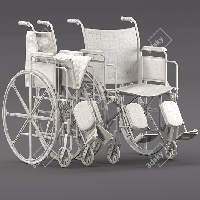 Silver Sport 2 - Foldable Wheelchair 3D model image 4