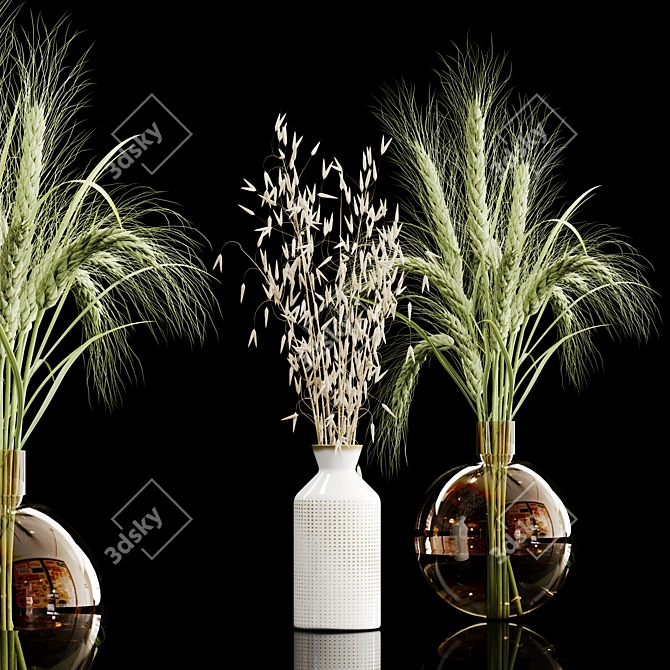 Elegant Dry Plant Set: V-Ray/Corona 3D model image 1