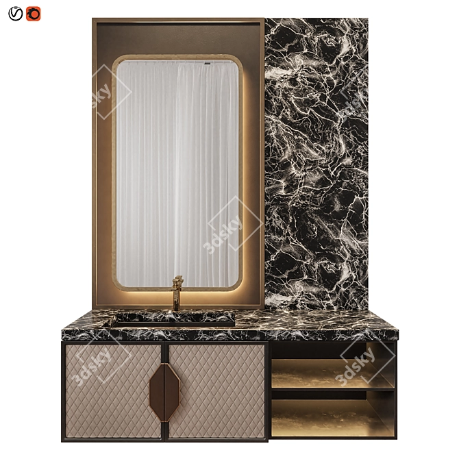 Luxury Bathroom 15: Elegant Design, High Quality 3D model image 1