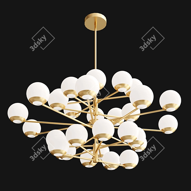 Glowing Sphere Pendant Light 3D model image 2