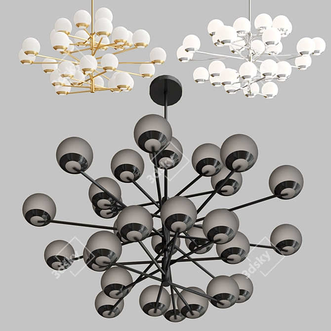 Glowing Sphere Pendant Light 3D model image 3