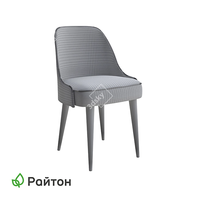 Compact and Stylish Chair for Comfortable Seating 3D model image 2