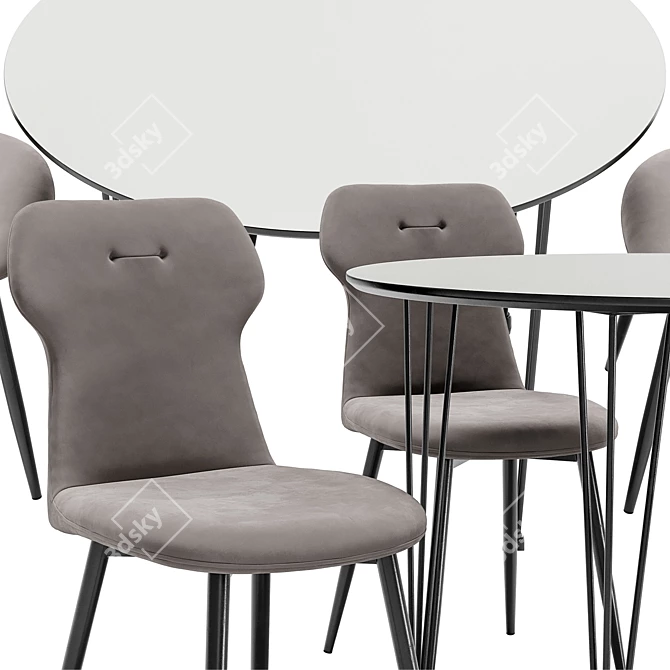 Robocop Solution: Stylish Dining Chair & Table 3D model image 2