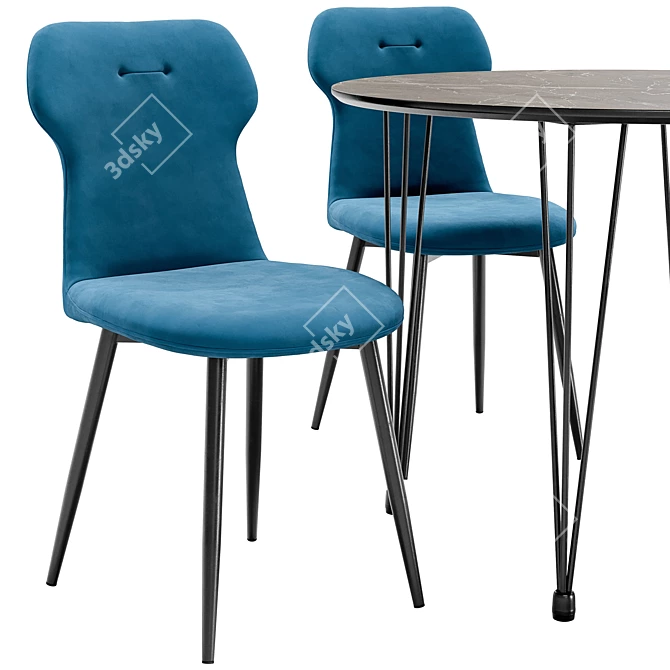 Robocop Solution: Stylish Dining Chair & Table 3D model image 5