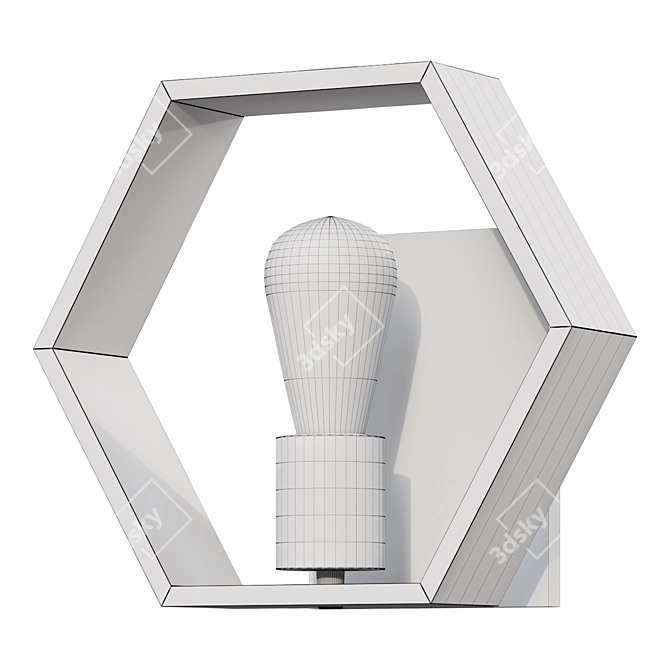 Hexagon Wall Light: Modern Sconce 3D model image 2