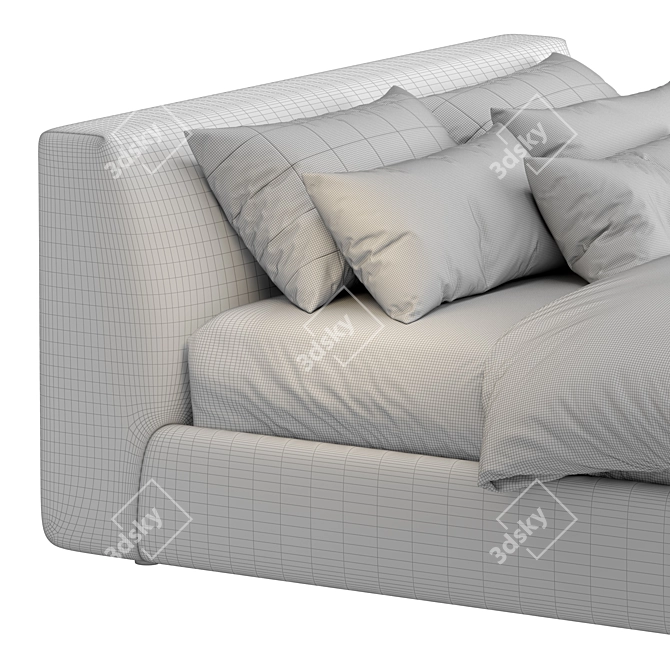 Modern Cello Storage Bed 3D model image 6