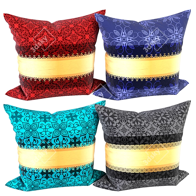 Luxury Pillow Set 3D model image 1