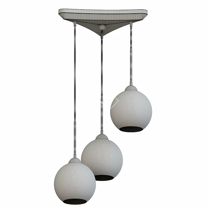 Modern Cluster Dome Pendant 3D model image 2