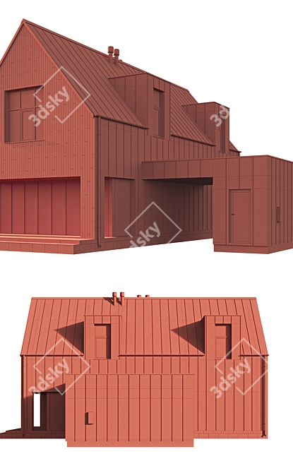 Spacious Barnhouse with Exceptional Design 3D model image 2