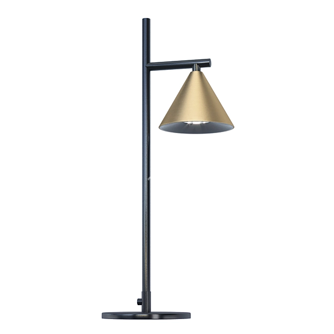 Modern Metal Table Lamp 3D model image 1