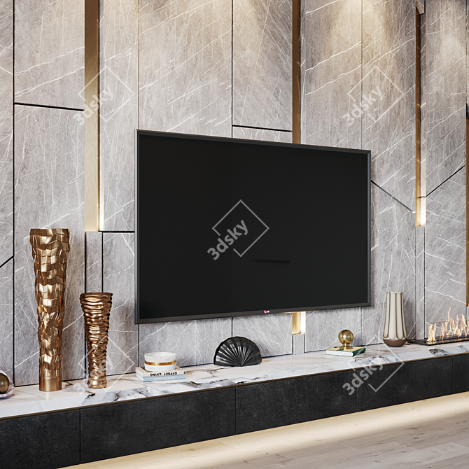 Title: Inspired TV Set 210 3D model image 3