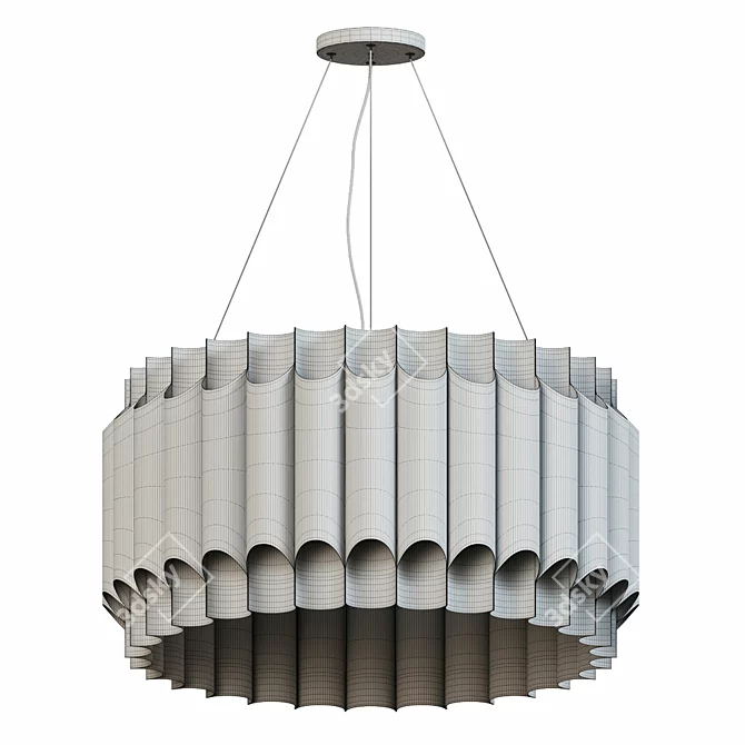 Bauhaus 32-Light Chandelier for Bars & Restaurants 3D model image 2