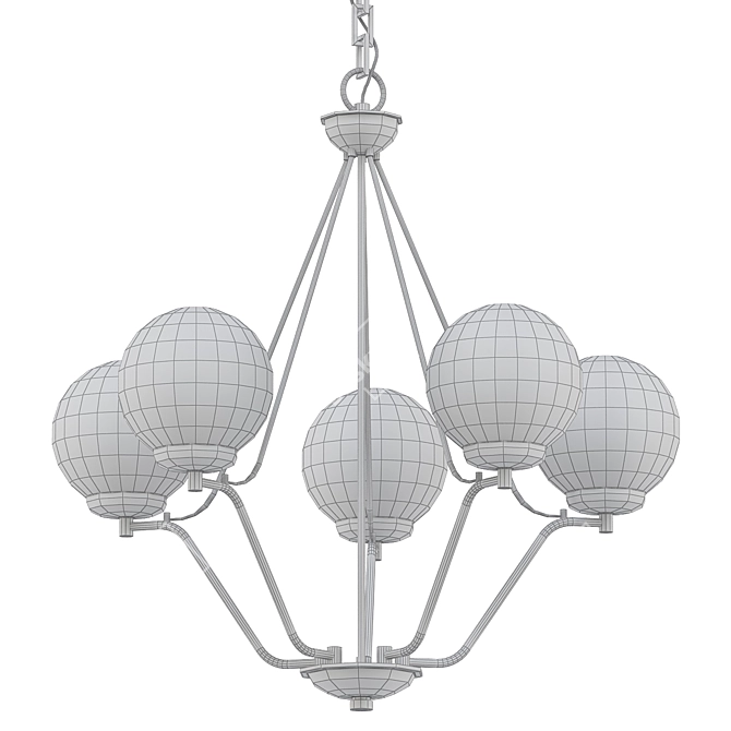 LNC Ellan 5-Light Chandelier 3D model image 2