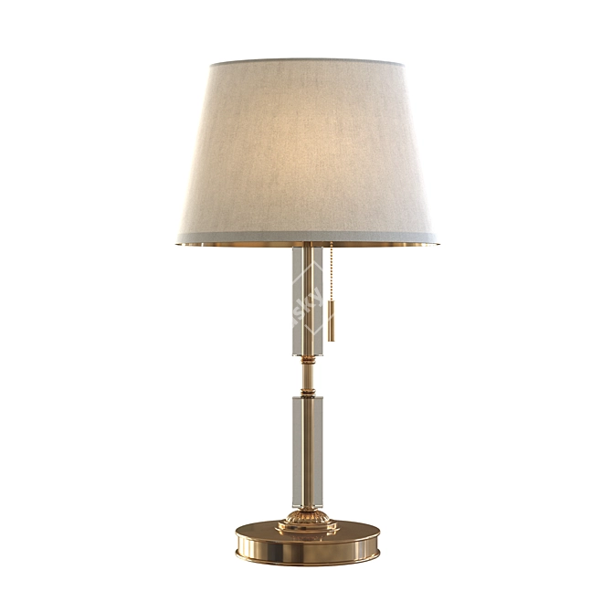 Stylish Ramona Table Lamp in White & Green 3D model image 1