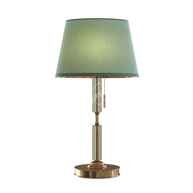 Stylish Ramona Table Lamp in White & Green 3D model image 2