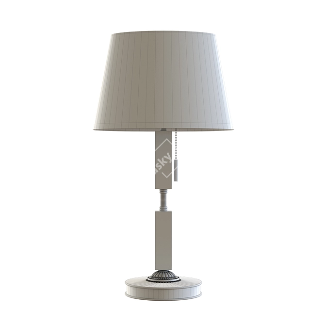 Stylish Ramona Table Lamp in White & Green 3D model image 3