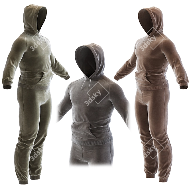 2013 Men's Tracksuit: Stylish And Comfortable 3D model image 1