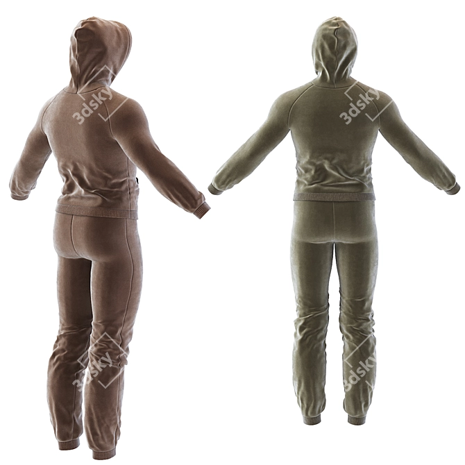 2013 Men's Tracksuit: Stylish And Comfortable 3D model image 5